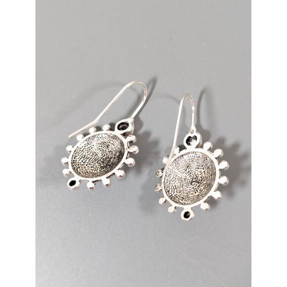 White Faux Pearl Modernist Earrings Two Tone Red Drop Chic Atomic - Picture 6 of 8